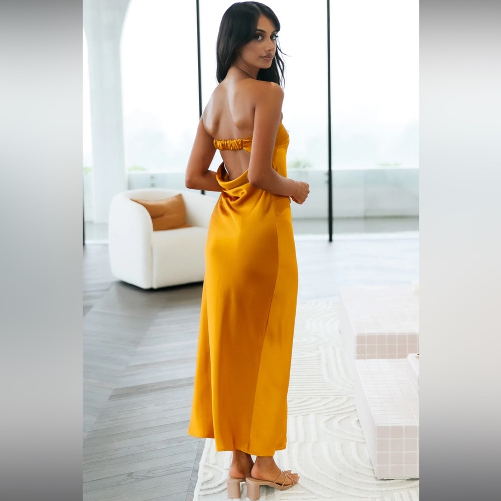 NWT Coolness Calling Golden Midi Dress - Hello Molly